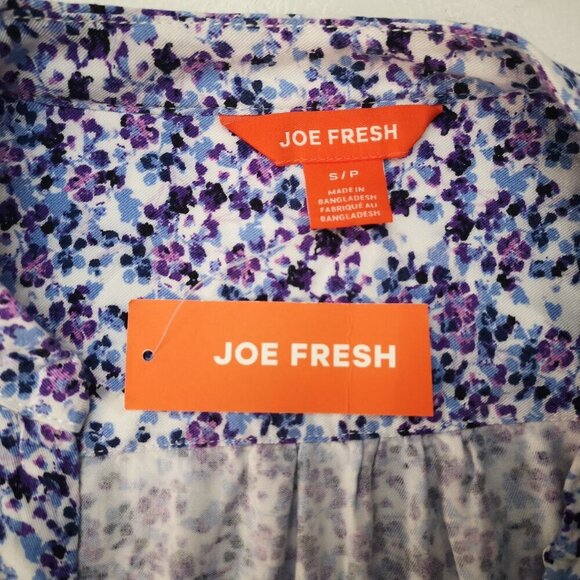 NWT Joe Fresh Ladies Size Small Long Sleeves Flower Pattern Dress - Picture 3 of 10